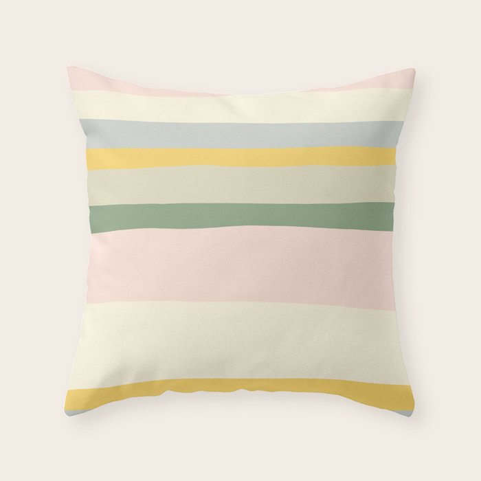 Colorful & Fun Striped Children's Pattern Throw Pillow Gallery Image 6