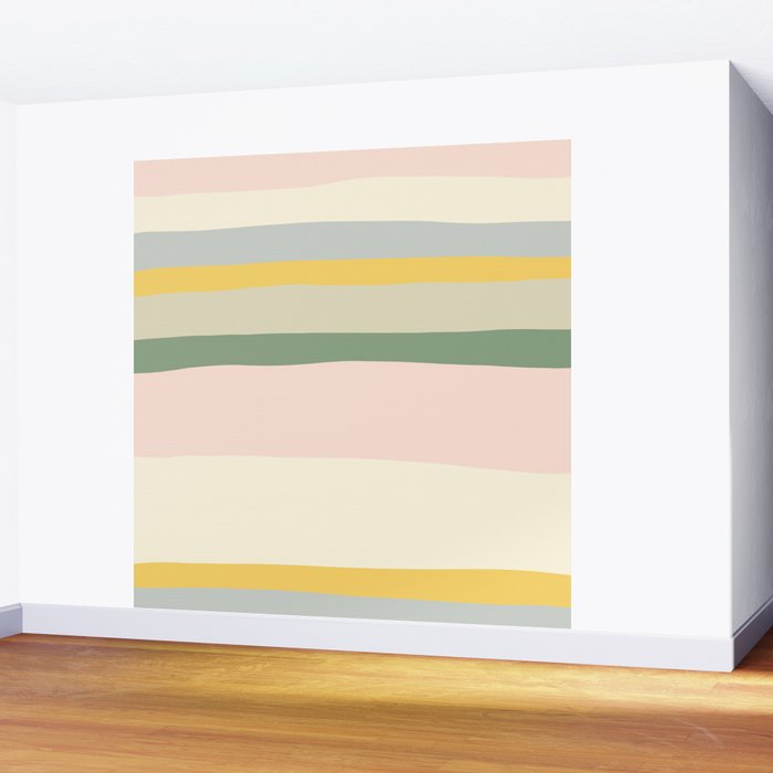 Colorful & Fun Striped Children's Pattern Wall Mural Gallery Image 2