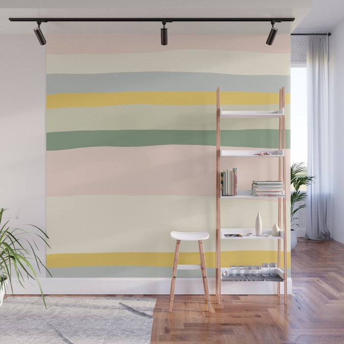 Colorful & Fun Striped Children's Pattern Wall Mural Gallery Image 1