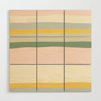 Colorful & Fun Striped Children's Pattern Wood Wall Art Gallery Image 1