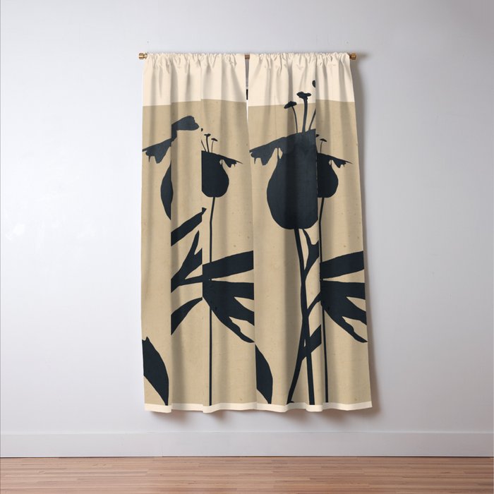 Abstract Art /Minimal Plant 93 Window Curtain Gallery Image 3