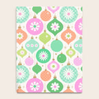 Happy Holidays Retro Ornaments - Pink & Green Notebook Gallery Image 4