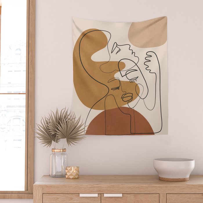 Abstract Faces 4  Wall Tapestry Gallery Image 2