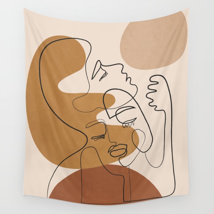 Abstract Faces 4  Wall Tapestry Gallery Image 4