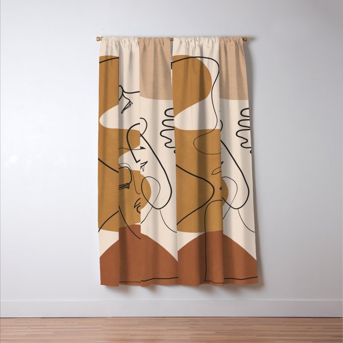 Abstract Faces 4  Window Curtain Gallery Image 3