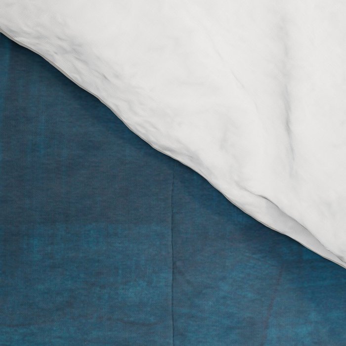 Burnt Orange Jewel Teal Blue Mid Century Modern Funky Colorful Shapes Patterns by Ejaaz Haniff Comforter Gallery Image 4