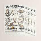 Yellowstone National Park Flora & Fauna Vintage Travel Poster Wrapping Paper Gallery Image 3