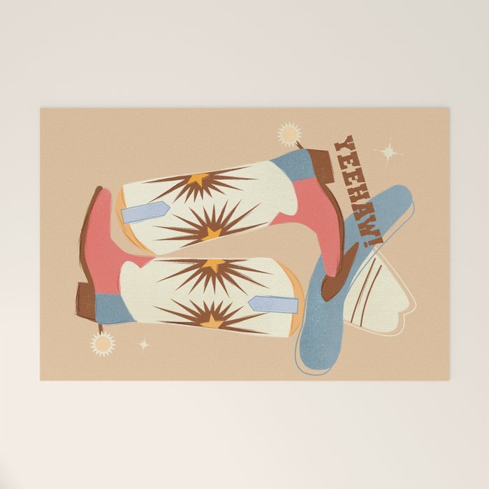 Yeehaw! Cowboy Boots Welcome Mat Gallery Image 1