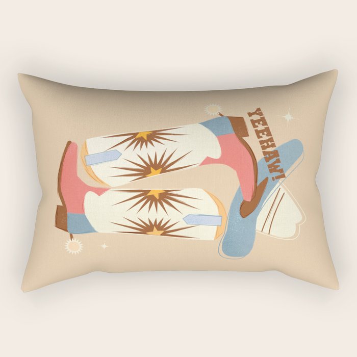 Yeehaw! Cowboy Boots Rectangular Pillow Gallery Image 1