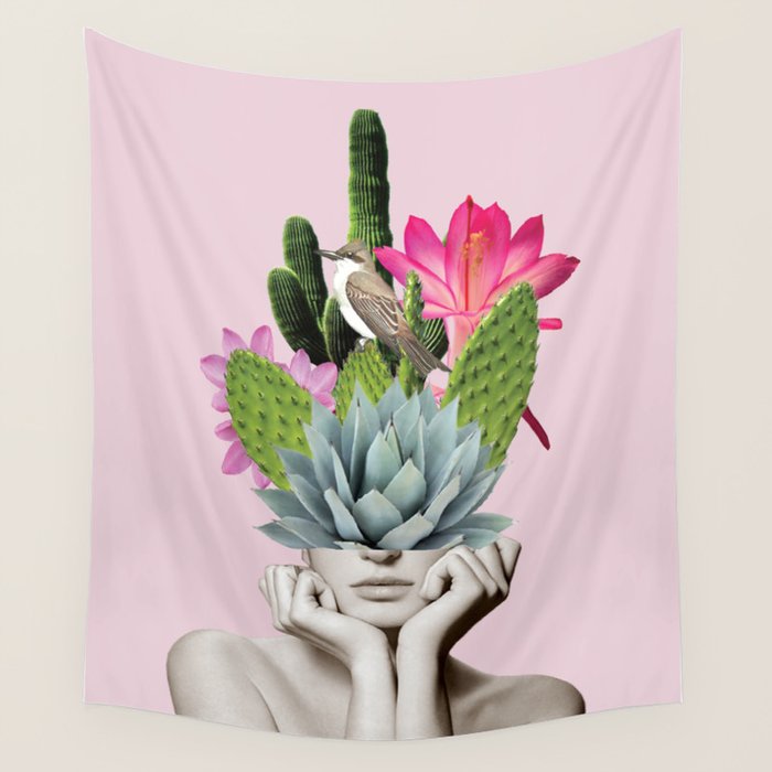 Cactus Lady Wall Tapestry Gallery Image 4