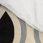 Retro Ogee Pattern 446 Black Beige and Gray Comforter Gallery Image 4