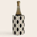 Retro Ogee Pattern 446 Black Beige and Gray Wine Chiller Gallery Image 3