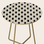 Retro Ogee Pattern 446 Black Beige and Gray Side Table Gallery Image 2
