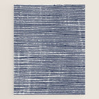 Abstract Stripes Pattern, Indigo, Navy Blue Jigsaw Puzzle Gallery Image 1