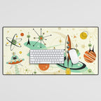 Atomic Space Cats studioxtine Desk Mat Gallery Image 1