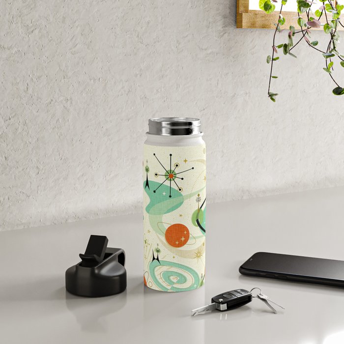 Atomic Space Cats studioxtine Water Bottle Gallery Image 4