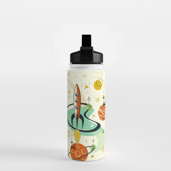 Atomic Space Cats studioxtine Water Bottle Gallery Image 2