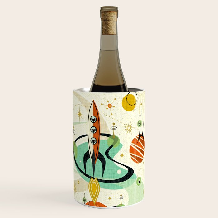 Atomic Space Cats studioxtine Wine Chiller Gallery Image 3