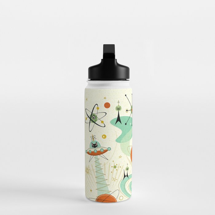Atomic Space Cats studioxtine Water Bottle Gallery Image 3