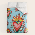 Hearts in Blue  Duvet Cover Gallery Image 6
