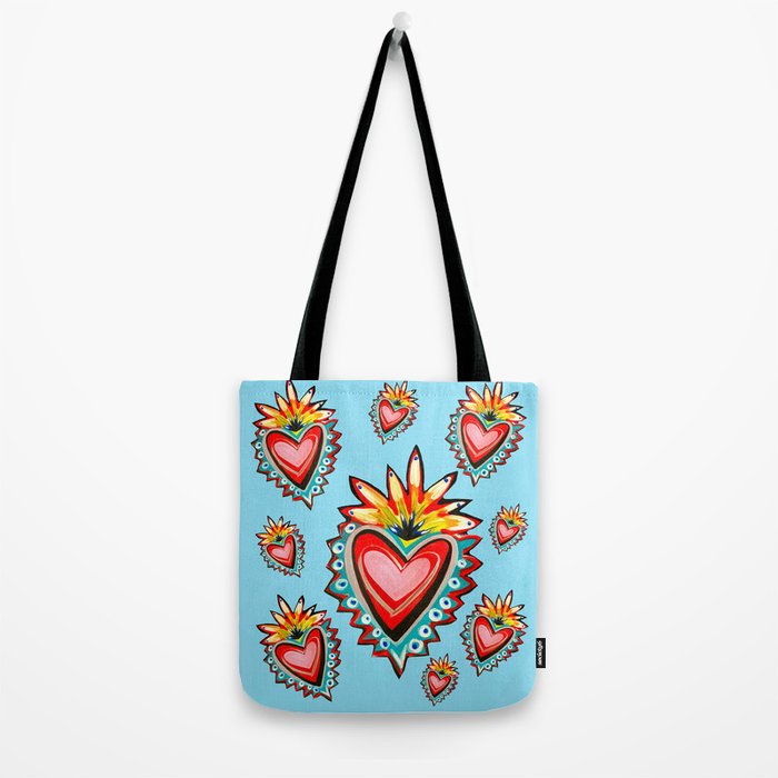 Hearts in Blue  Tote Bag Gallery Image 2