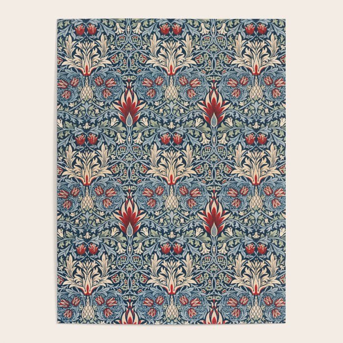 Snakeshead William Morris Textile Pattern Poster Gallery Image 4
