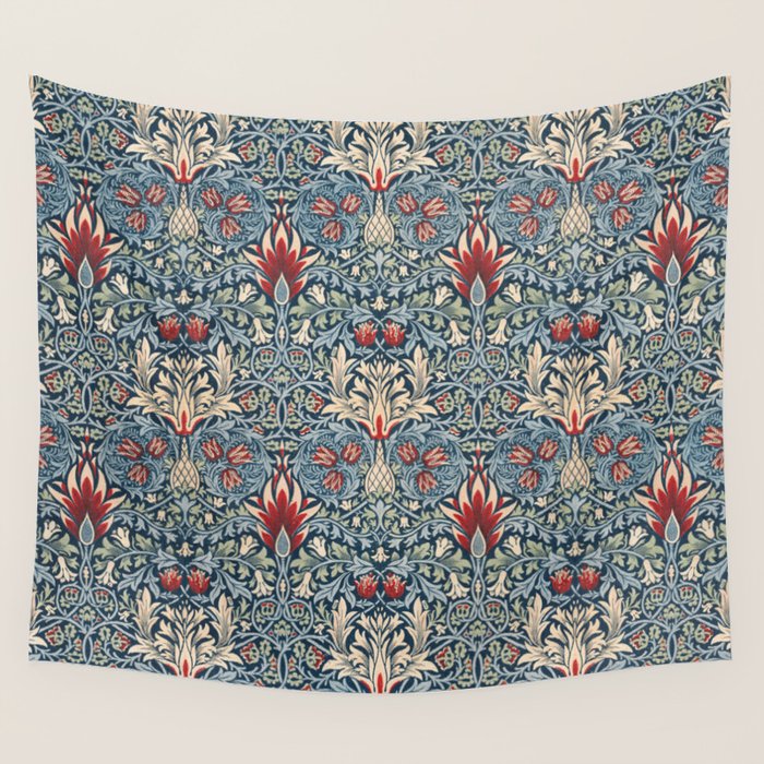 Snakeshead William Morris Textile Pattern Wall Tapestry Gallery Image 1