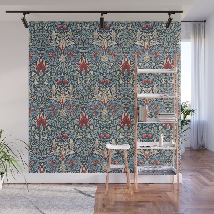 Snakeshead William Morris Textile Pattern Wall Mural Gallery Image 1