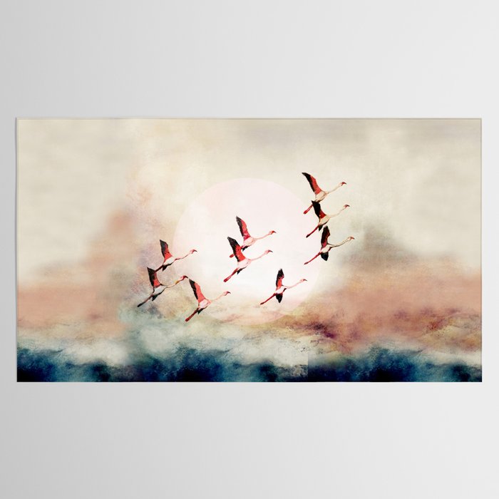 Flock of Flamingos Tablecloth Gallery Image 2