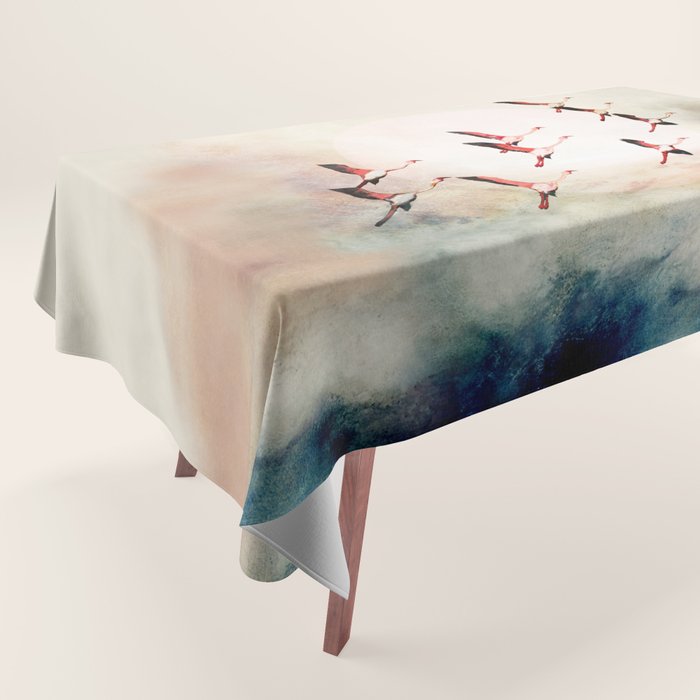 Flock of Flamingos Tablecloth Gallery Image 1