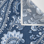 Blue indigo paisley Wall Tapestry Gallery Image 3