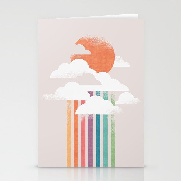Colorful rain Stationery Card Gallery Image 2