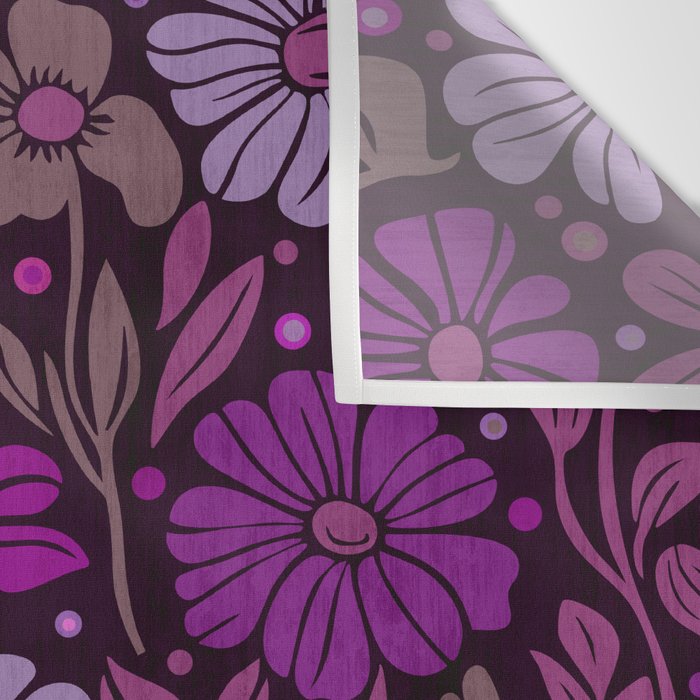 Eternal Summer Block Print Countryside Vibes Flower Garden Fuchsia Wall Tapestry Gallery Image 3