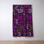 Eternal Summer Block Print Countryside Vibes Flower Garden Fuchsia Window Curtain Gallery Image 3