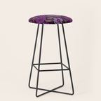 Eternal Summer Block Print Countryside Vibes Flower Garden Fuchsia Stool Gallery Image 1
