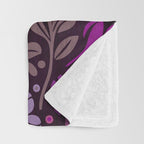 Eternal Summer Block Print Countryside Vibes Flower Garden Fuchsia Throw Blanket Gallery Image 3