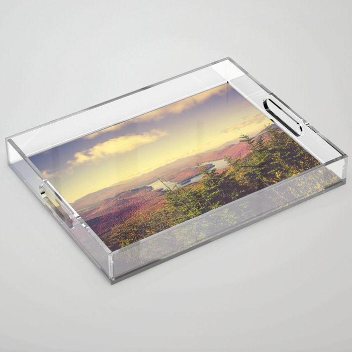 Autumn in the Adirondack Mountains landscape travel photography Acrylic Tray Gallery Image 1