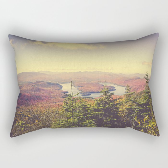 Autumn in the Adirondack Mountains landscape travel photography Rectangular Pillow Gallery Image 2