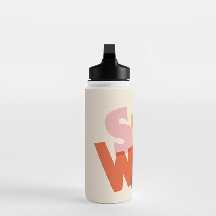 STAY WEIRD - colorful typography Water Bottle Gallery Image 3