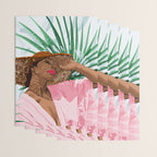 Sunshine in My Soul | Black Woman Tropical Travel | Modern Boho Palm Summer Vacation Fashion Wrapping Paper Gallery Image 3