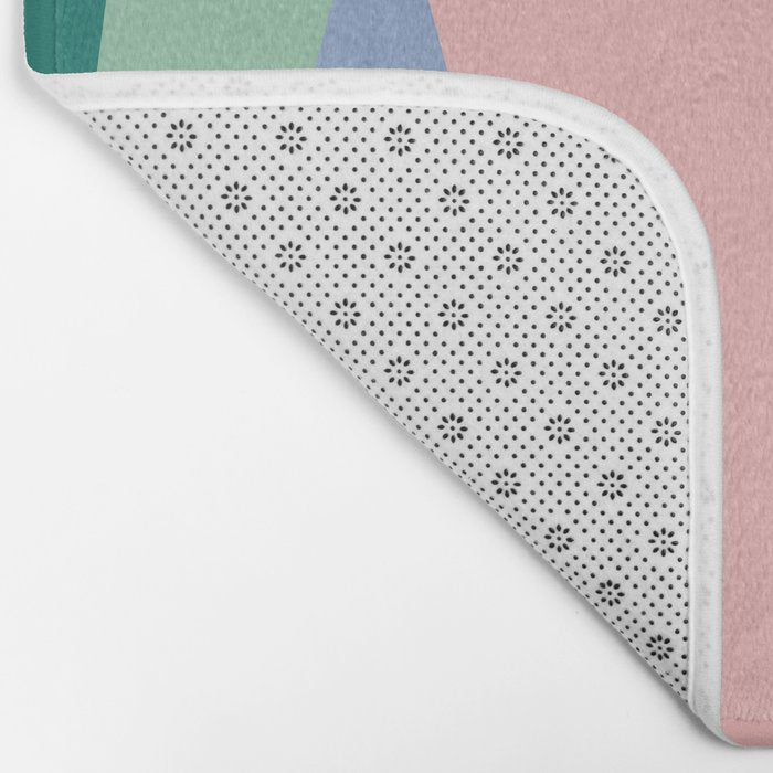 Geometric Triangles I Bright Pastel Bath Mat Gallery Image 2
