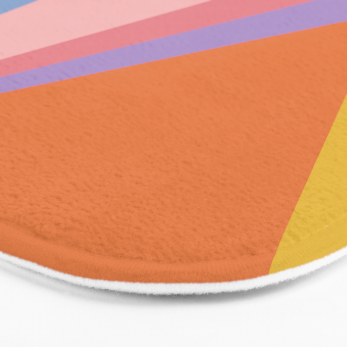 Geometric Triangles I Bright Pastel Bath Mat Gallery Image 3