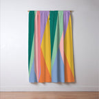 Geometric Triangles I Bright Pastel Window Curtain Gallery Image 3