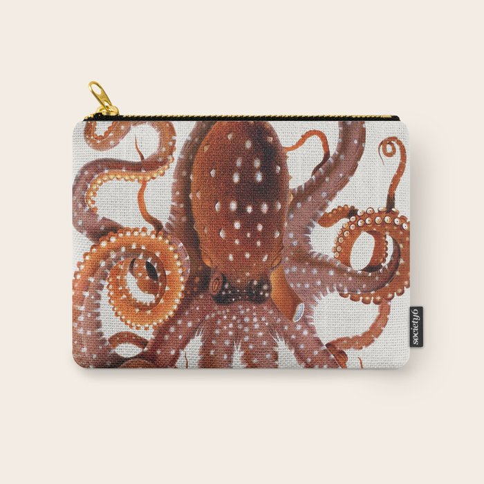 White Spotted Octopus Carry All Pouch Gallery Image 1