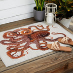 White Spotted Octopus Outdoor Rug Gallery Image 2