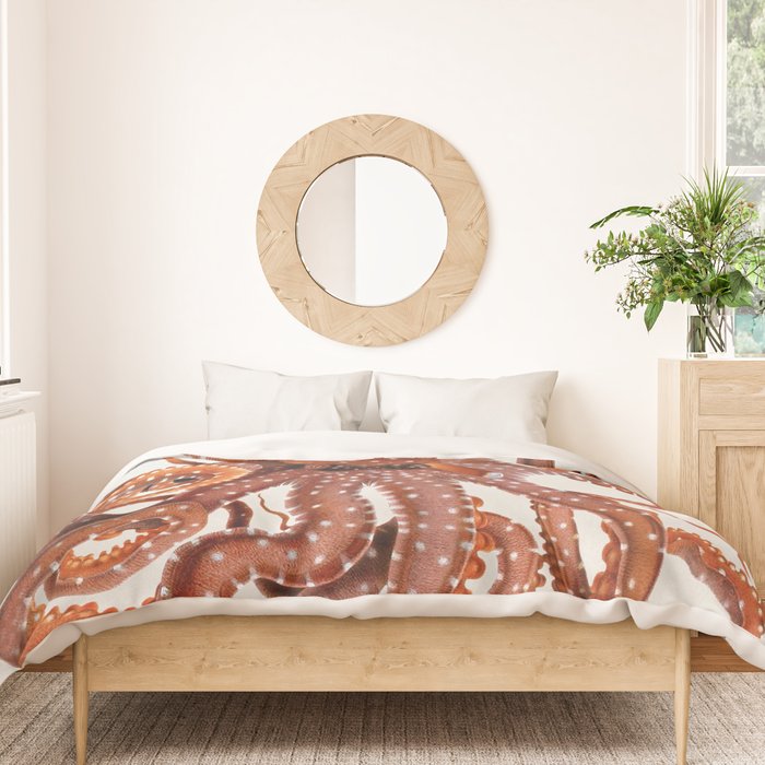White Spotted Octopus Duvet Cover Gallery Image 3