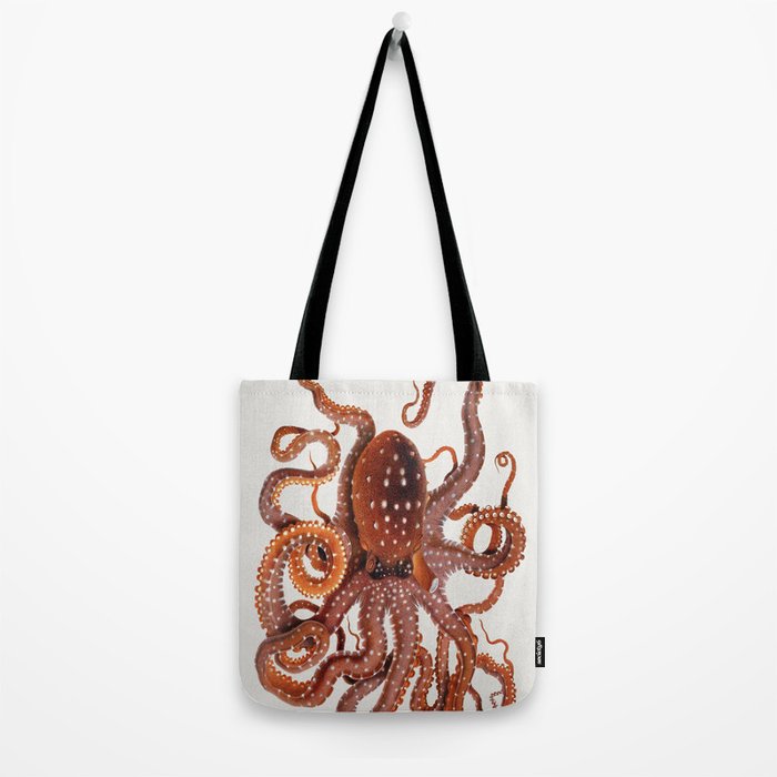 White Spotted Octopus Tote Bag Gallery Image 2