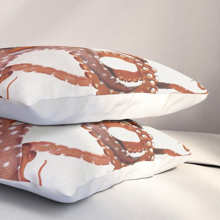 White Spotted Octopus Pillow Sham Gallery Image 3