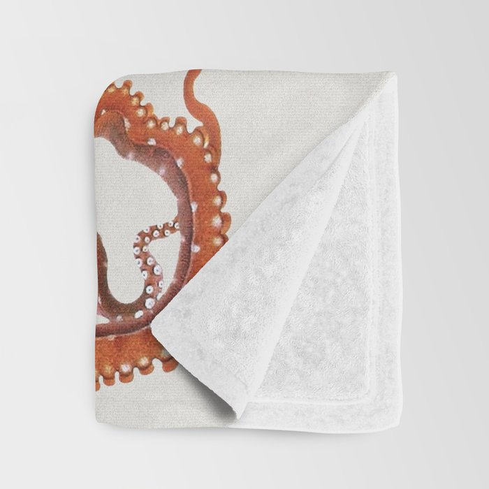 White Spotted Octopus Throw Blanket Gallery Image 3