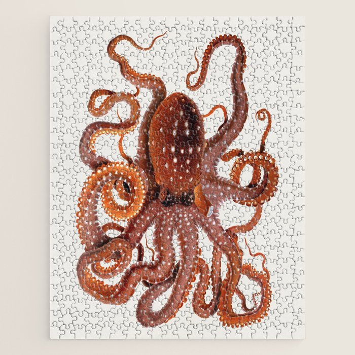 White Spotted Octopus Jigsaw Puzzle Gallery Image 1